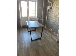 Деревянный стол Лота Лофт 120(160)х75 черный матовый / бетон светлый фото покупателя 149