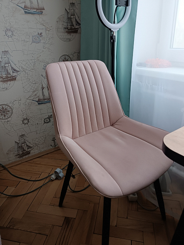 Стул на металлокаркасе Седа К velvet lux 76 / черный фото покупателя 85