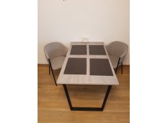 Деревянный стол Лота Лофт 120(160)х75 черный матовый / бетон светлый фото покупателя 23