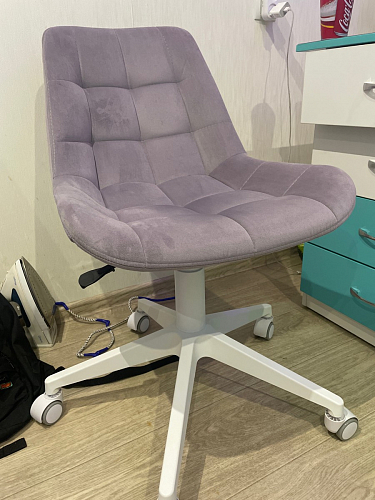 Кресло Келми 1  / AV 245 белый каркас синий микровелюр (neo 25) фото покупателя 12