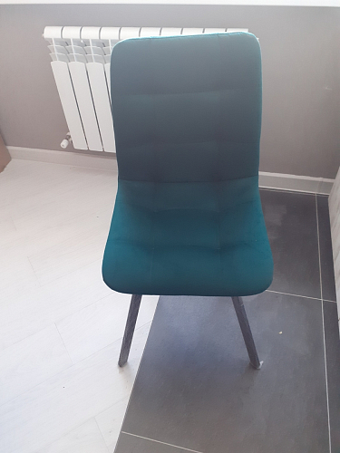 Стул на металлокаркасе Чилли К светло-серый велюр / черный каркас фото покупателя 1164