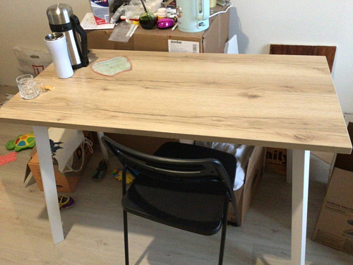 Стол Тринити Лофт 120 25 мм черный матовый / дуб делано темный фото покупателя 228