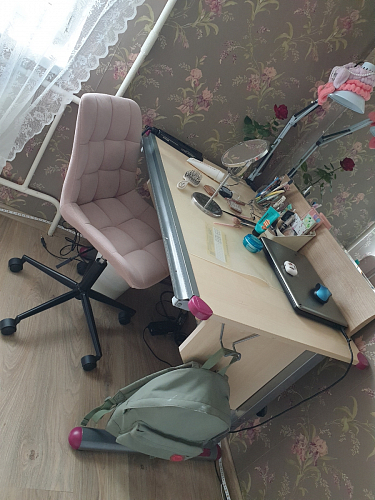 Компьютерное кресло Честер экокожа бежевая / белый фото покупателя 36