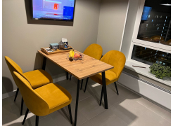 Стол Тринити Лофт 120 32 мм бетон / черный матовый фото покупателя 393