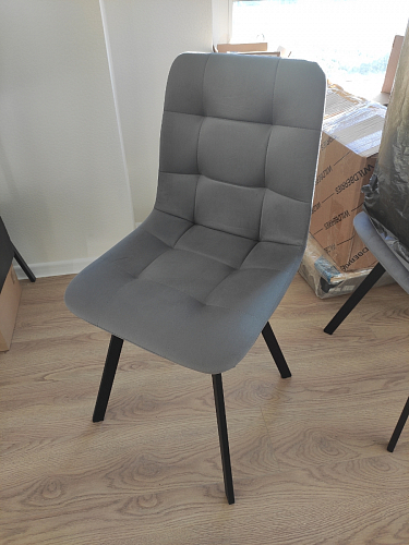 Стул на металлокаркасе Чилли светло-серый / белый каркас фото покупателя 158