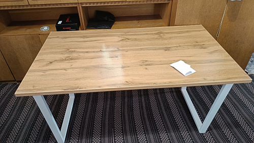 Деревянный стол Лота Лофт 120х75 белый матовый / дуб крафт золотой фото покупателя 475