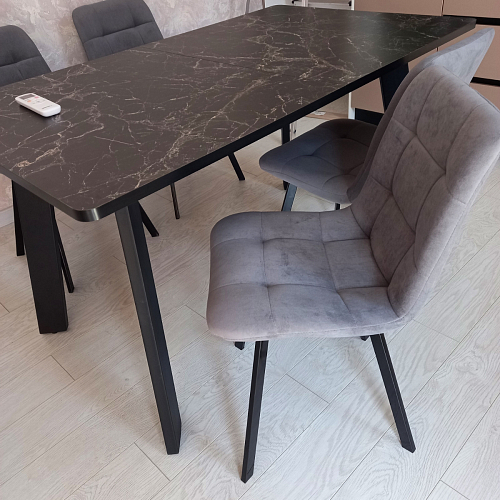 Стул на металлокаркасе Чилли синяя ткань / белый фото покупателя 325