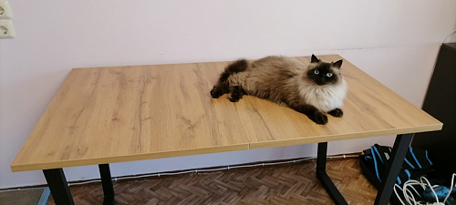 Деревянный стол Лота Лофт 140х80 черный матовый / бетон светлый фото покупателя 266