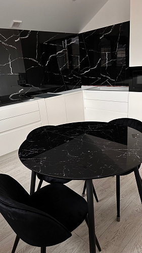 Стеклянный стол Кловис кианит / белый фото покупателя 5