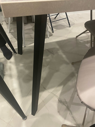 Стол Тринити Лофт 120 32 мм бетон / черный матовый фото покупателя 642