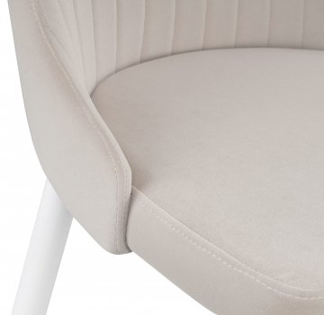 Стул на металлокаркасе Kora white / beige