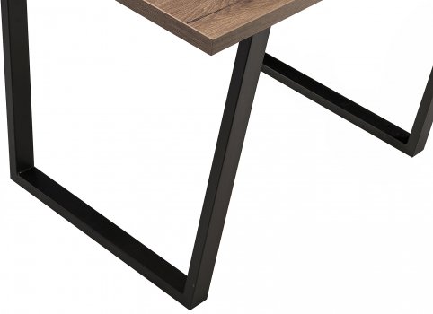 Стол Эльпатия 130 дуб галифакс / черный матовый