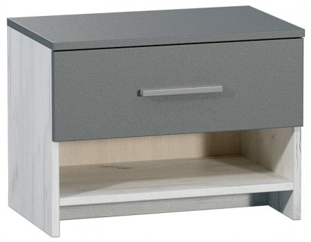 Обувница Юнона дуб белый CRAFT / серый шифер