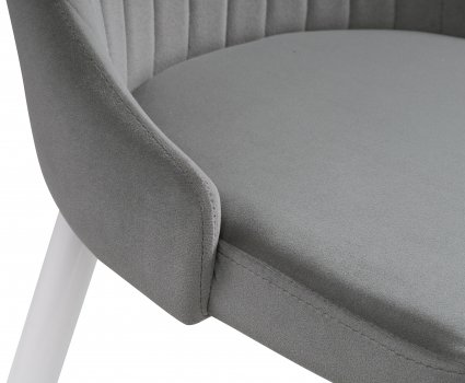 Стул на металлокаркасе Kora gray new / white