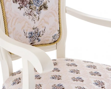 Кресло Руджеро патина золото / молочный