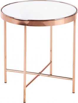 Журнальный стол Mira медь / зеркало