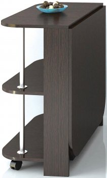 Стол-книжка с полками венге