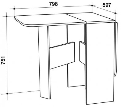 Стол-книжка Мечта венге  - Уцененный экземпляр