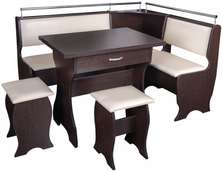 Кухонный уголок Елена-5 венге / кожзам бежевый