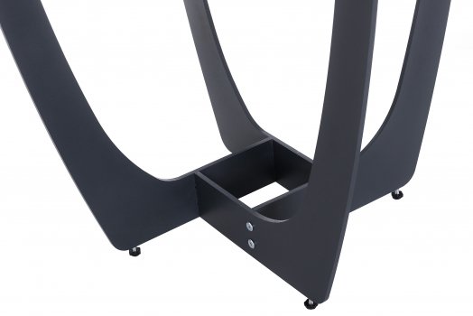 Стеклянный стол Венера белый мрамор / графит