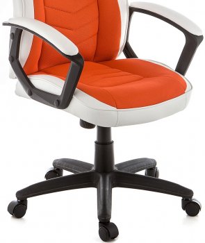 Компьютерное кресло Gamer белое / оранжевое