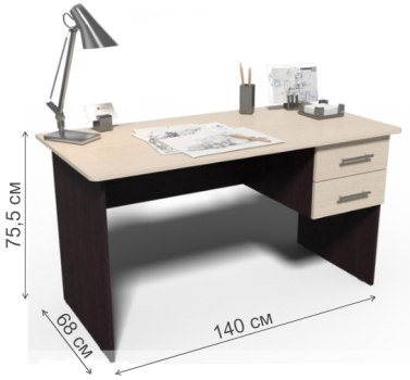 Стол письменный СП3 венге / дуб молочный