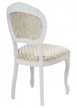 Деревянный стул Лауро патина серебро / бежевый